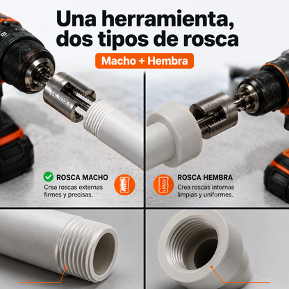 RoscPro Drill™ - Haz roscas profesionales con tu taladro en segundos.