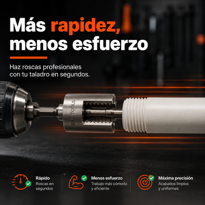 RoscPro Drill™ - Haz roscas profesionales con tu taladro en segundos.