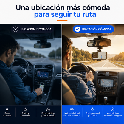 MirrorGrip™ - Conduce con el GPS donde realmente lo necesitas.