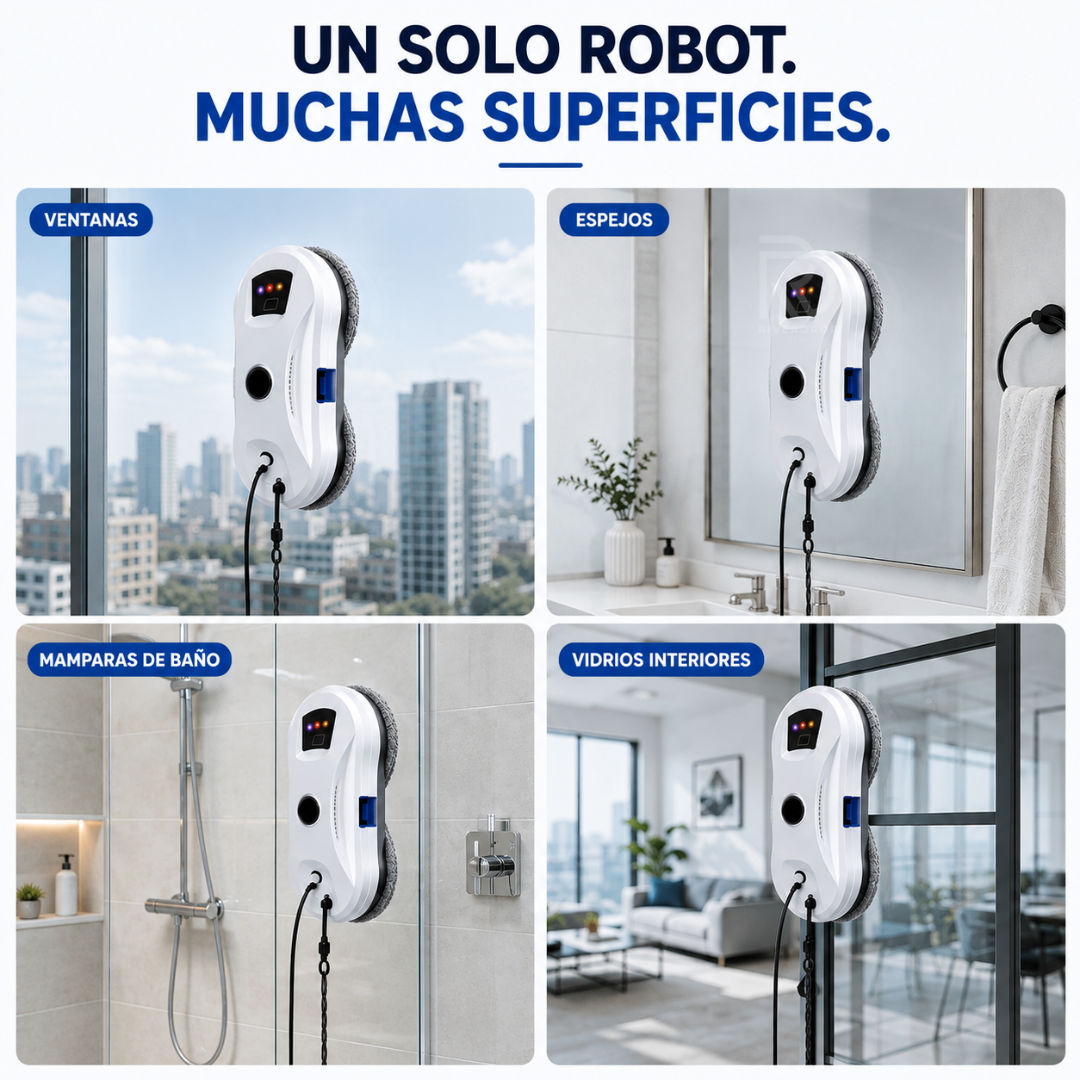 ClearView Robot™ - Cristales brillantes con solo presionar un botón.