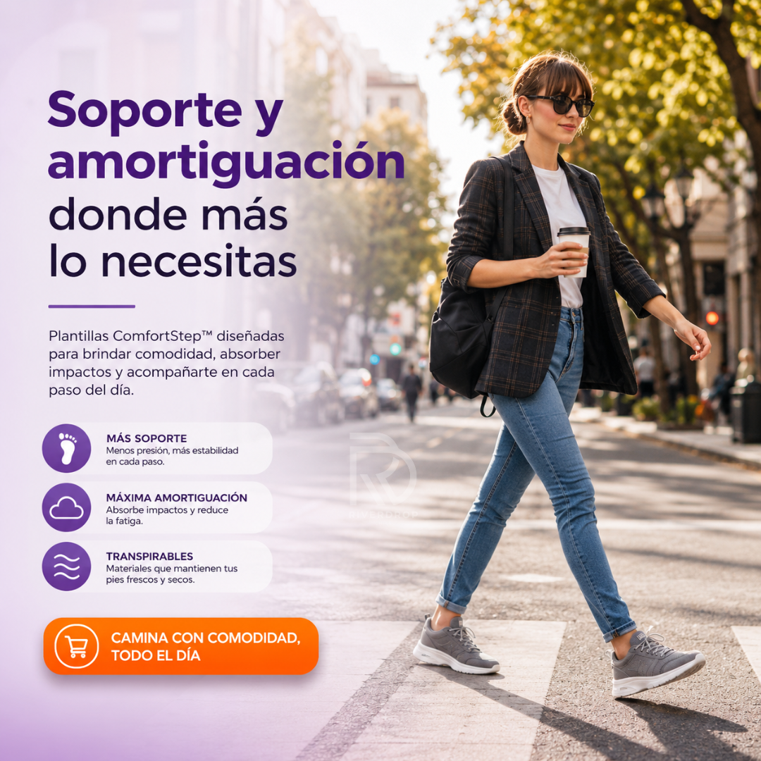 ComfortStep™ 2x1 - Soporte y amortiguación donde más lo necesitas.