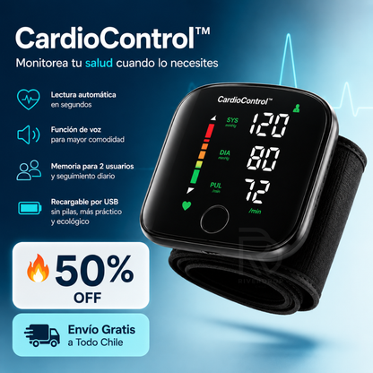 CardioControl™ - Monitorea tu salud cuando lo necesites.
