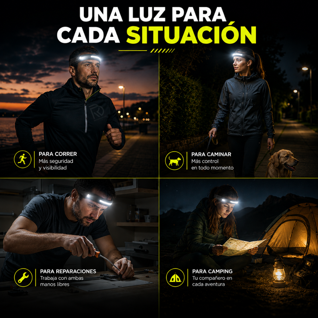 VisionBand Pro™ - Una linterna diseñada para cualquier desafío.