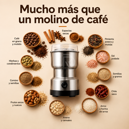 MoliMax Pro™ - Café y especias recién molidas en segundos.