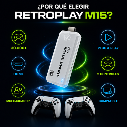 RetroPlay M15™ - Convierte cualquier TV en una consola retro.