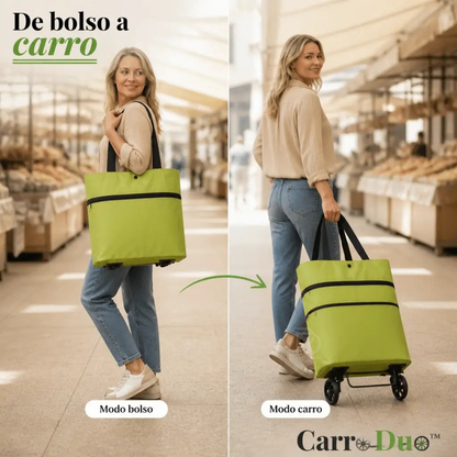 CarroDuo™ - Tus compras ruedan, tu espalda descansa.