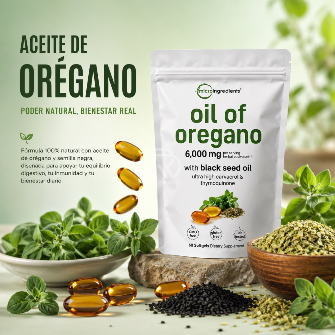 Oil Of Oregano 6000 Mg - Equilibrio, ligereza y bienestar desde la raíz