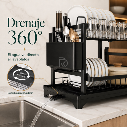 KitchenDry 360™ - Cocina ordenada, mesón seco y todo en su lugar