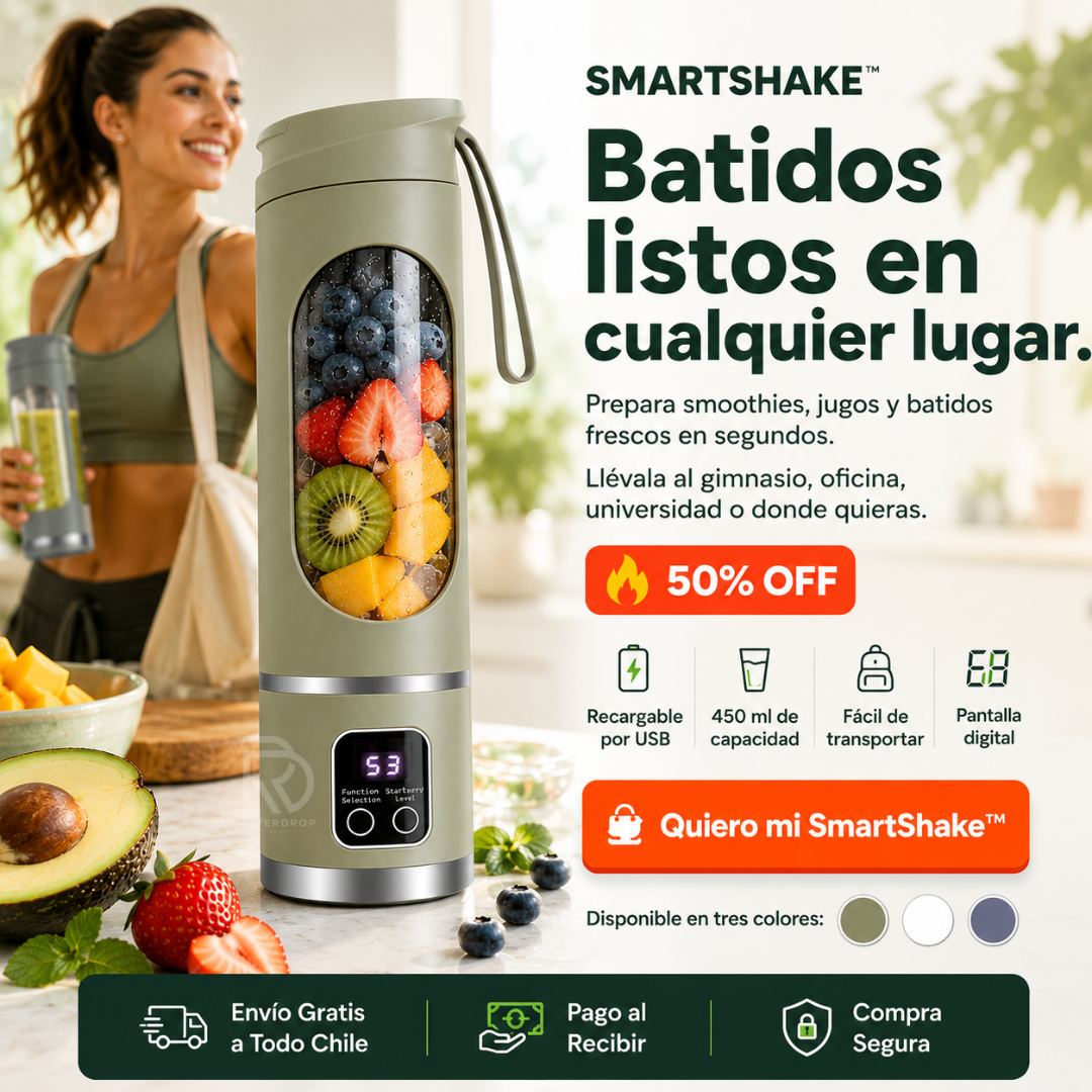SmartShake™ - Batidos listos en cualquier lugar.