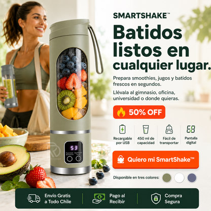 SmartShake™ - Batidos listos en cualquier lugar.