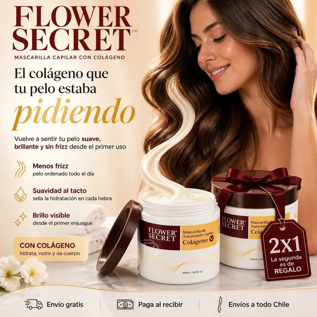 Flower Secret™ - El colágeno que tu pelo estaba pidiendo.