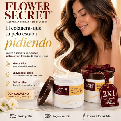 Flower Secret™ - El colágeno que tu pelo estaba pidiendo.