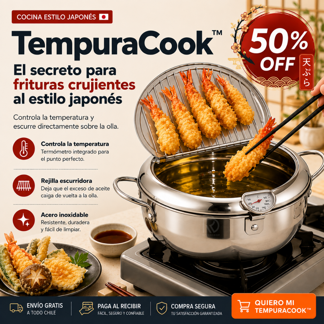 TempuraCook™ - El secreto para frituras crujientes al estilo japonés.