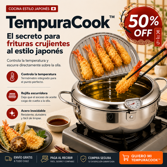 TempuraCook™ - El secreto para frituras crujientes al estilo japonés.