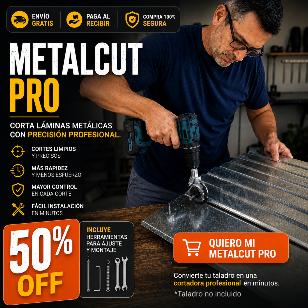 MetalCut Pro™ - Corta láminas metálicas con precisión profesional.
