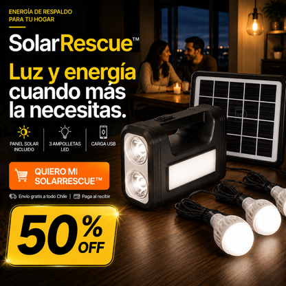 SolarRescue™ - Luz y energía cuando más la necesitas.