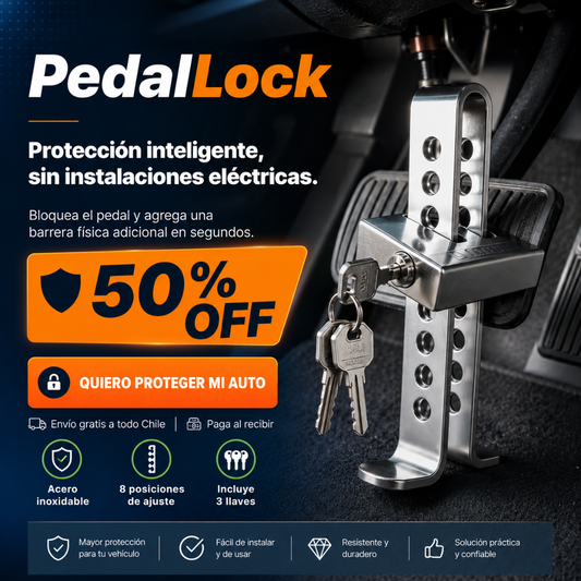 PedalLock™ - Protección inteligente, sin instalaciones eléctricas.