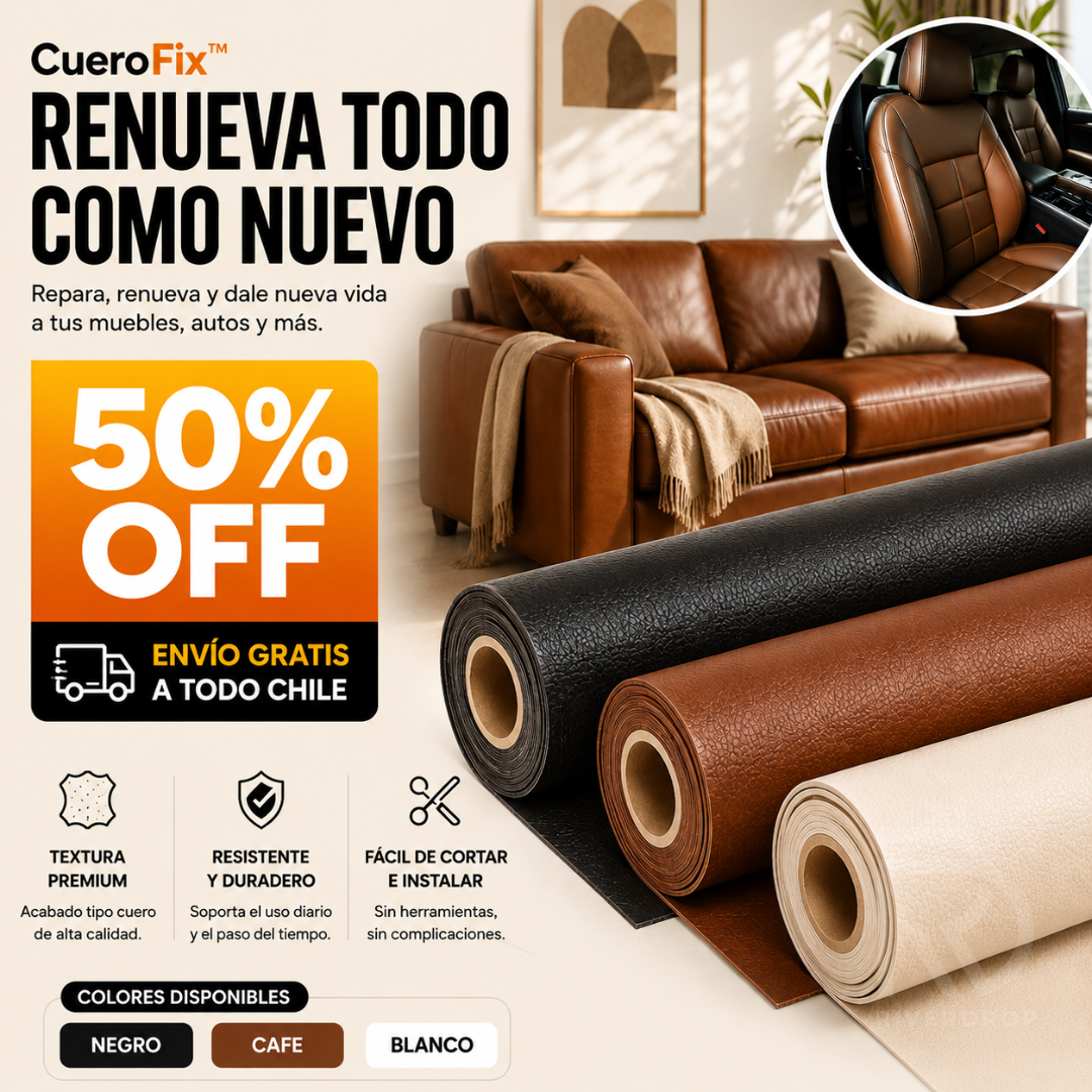 CueroFix™ - Oculta rasgaduras y desgaste en segundos.