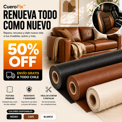 CueroFix™ - Oculta rasgaduras y desgaste en segundos.