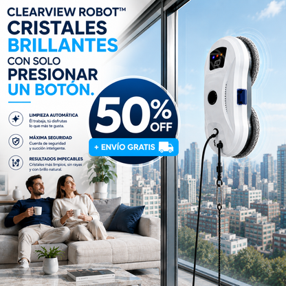 ClearView Robot™ - Cristales brillantes con solo presionar un botón.