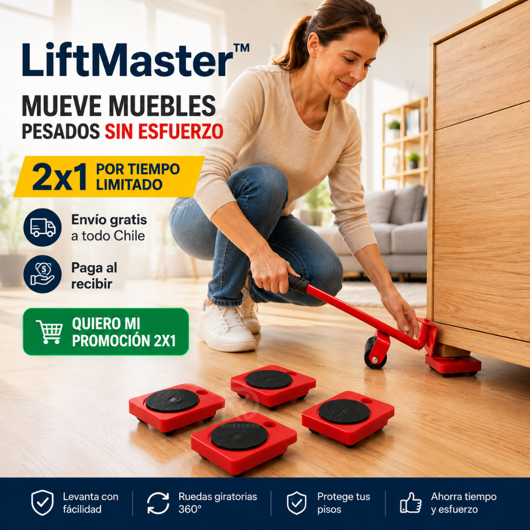 LiftMaster™ 2x1 - Mueve muebles pesados sin esfuerzo.