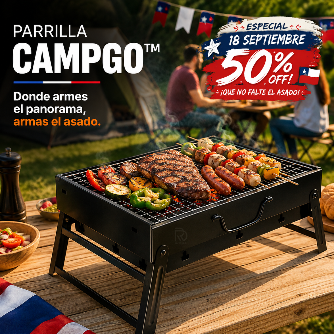 Parrilla CampGo™ - Donde armes el panorama, armas el asado.