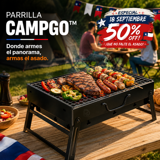 Parrilla CampGo™ - Donde armes el panorama, armas el asado.