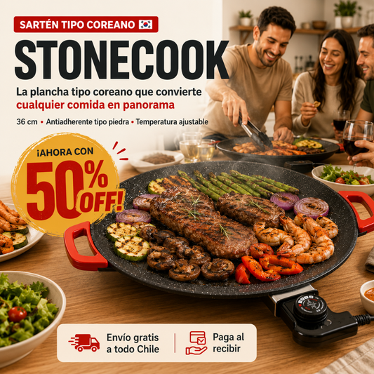 StoneCook™ - La plancha tipo coreano que convierte cualquier comida en panorama