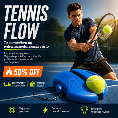 Tennis Flow™ - Tu compañero de entrenamiento, siempre listo.