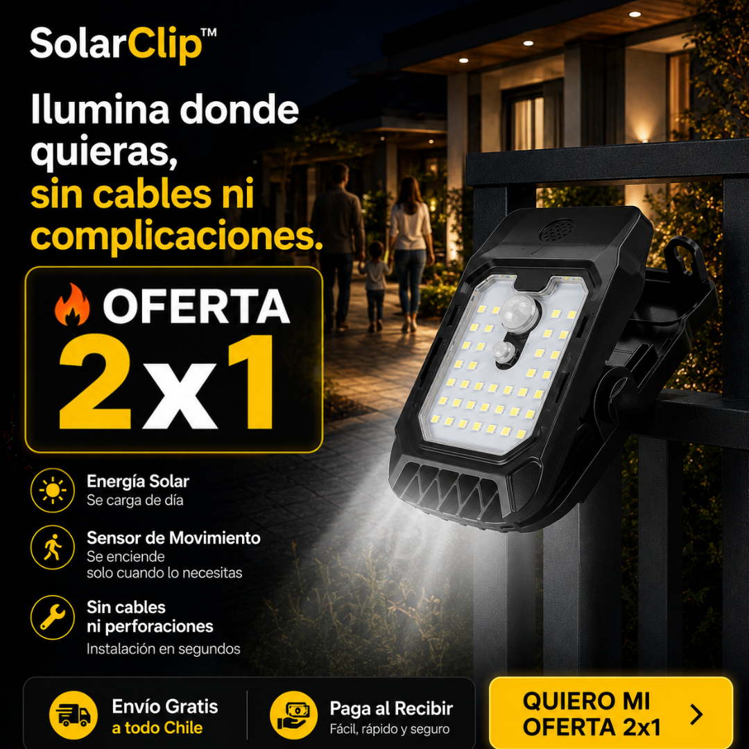 SolarClip™ - Ilumina donde quieras, sin cables ni complicaciones.