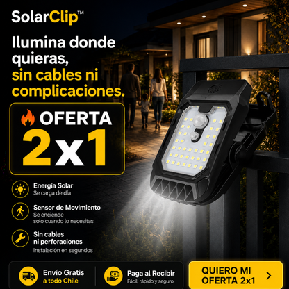SolarClip™ - Ilumina donde quieras, sin cables ni complicaciones.