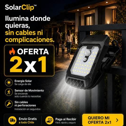 SolarClip™ - Ilumina donde quieras, sin cables ni complicaciones.