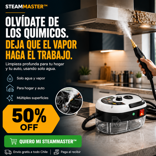 SteamMaster™ - Olvídate de los químicos. Deja que el vapor haga el trabajo.