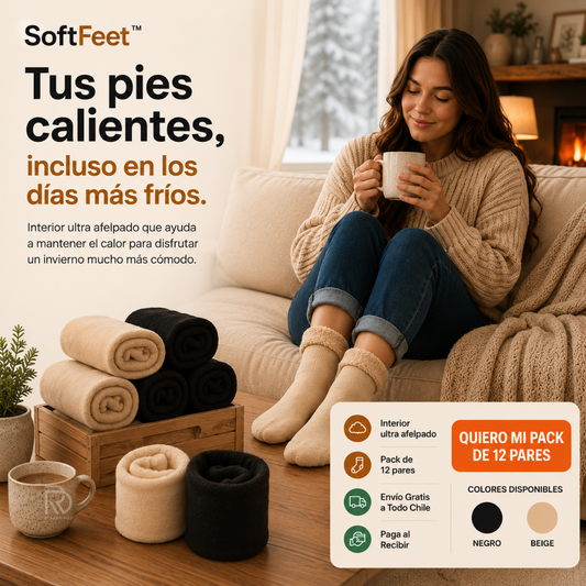 SoftFeet™ - Tus pies calientes, incluso en los días más fríos.