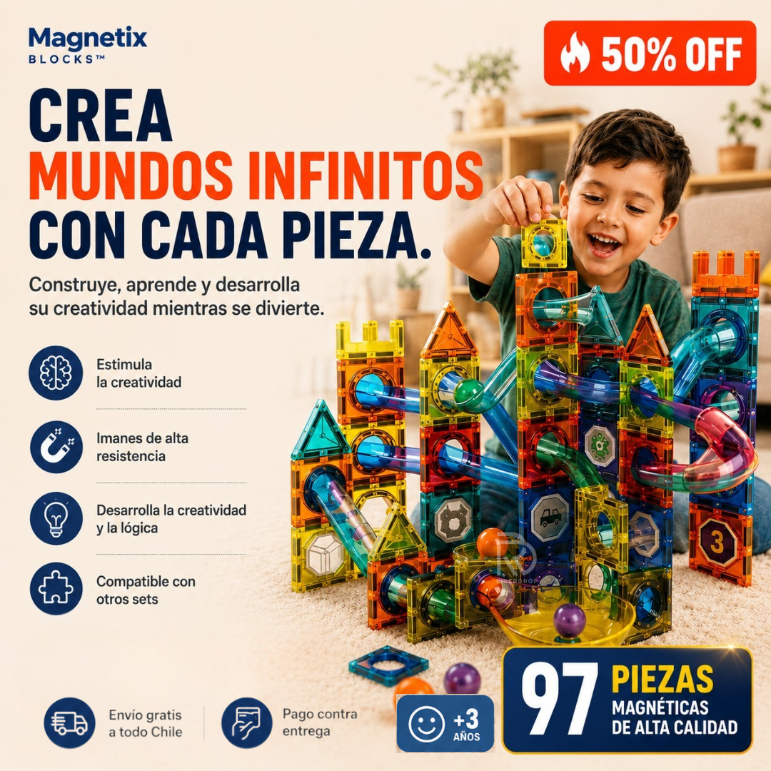 Magnetix Blocks™ - Crea mundos infinitos con cada pieza.