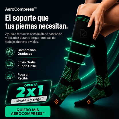 AeroCompress™ 2x1 - El soporte que tus piernas necesitan.