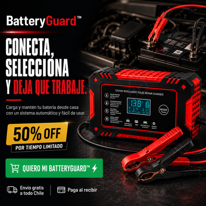 BatteryGuard™ - Conecta, selecciona y deja que trabaje.