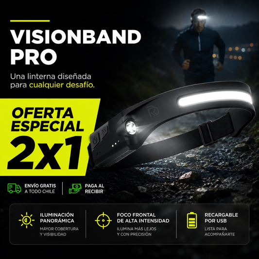 VisionBand Pro™ - Una linterna diseñada para cualquier desafío.