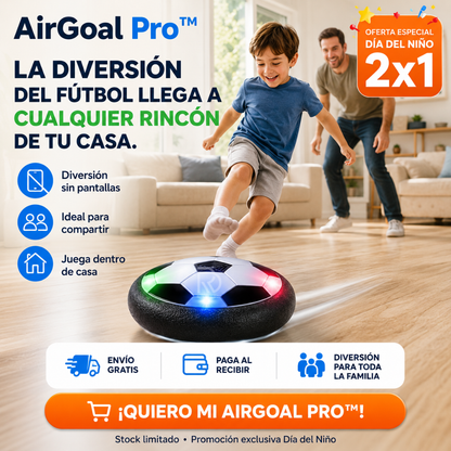 AirGoal Pro™ - La diversión del fútbol llega a cualquier rincón de tu casa.