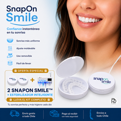 x2 Snap On Smile™ + Esterilizador - Confianza instantánea y limpieza