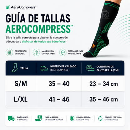 AeroCompress™ 2x1 - El soporte que tus piernas necesitan.